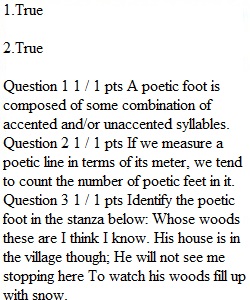 Module 03 Review Quiz - Poetic Feet